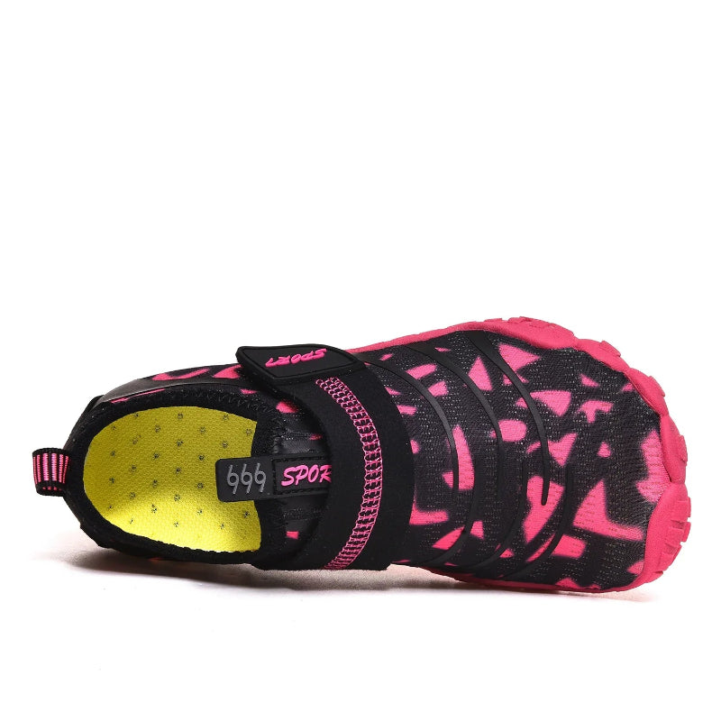 Baskets Aquatiques Pieds Nus Antiderapantes pour enfants rose2