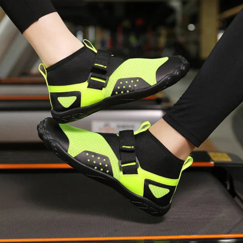 Baskets Aquatiques Pieds Nus Hautes vert1
