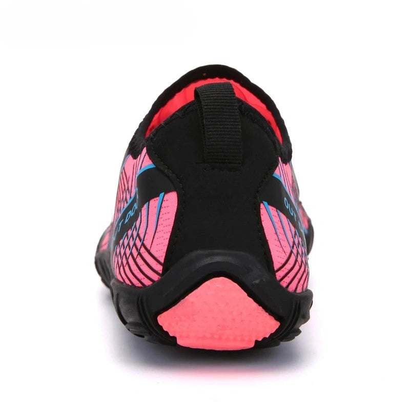 Baskets Pieds Nus Antiderapantes & Legres rose2