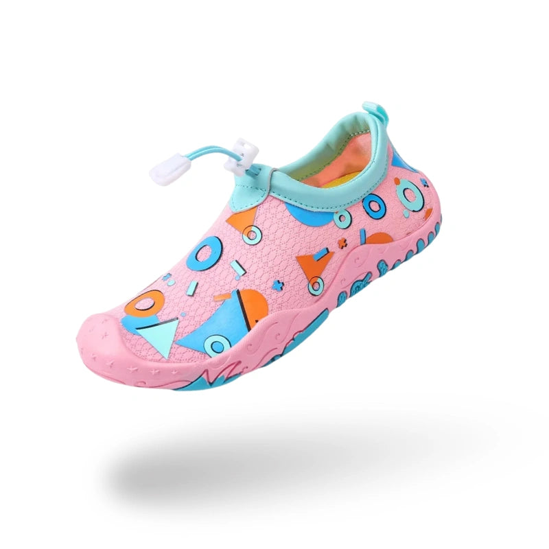 Baskets Pieds Nus Aquatiques elastiques pour enfants rose