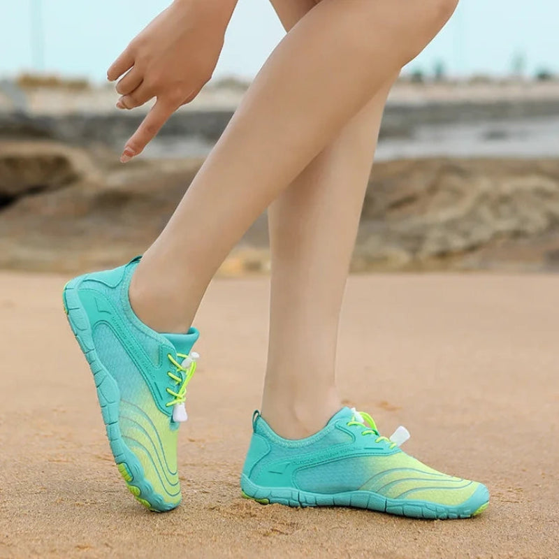 Baskets Pieds Nus Flexibles & Respirantes vert2