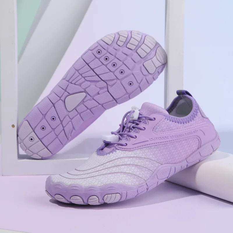 Baskets Pieds Nus Flexibles & Respirantes violet1