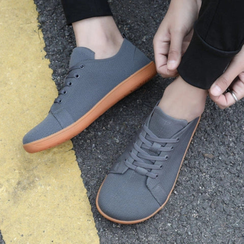 Baskets Pieds Nus Legeres a Bout Large bleu1