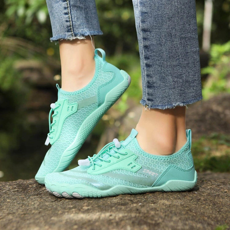 Baskets Pieds Nus Saines & Confortables turquoise1