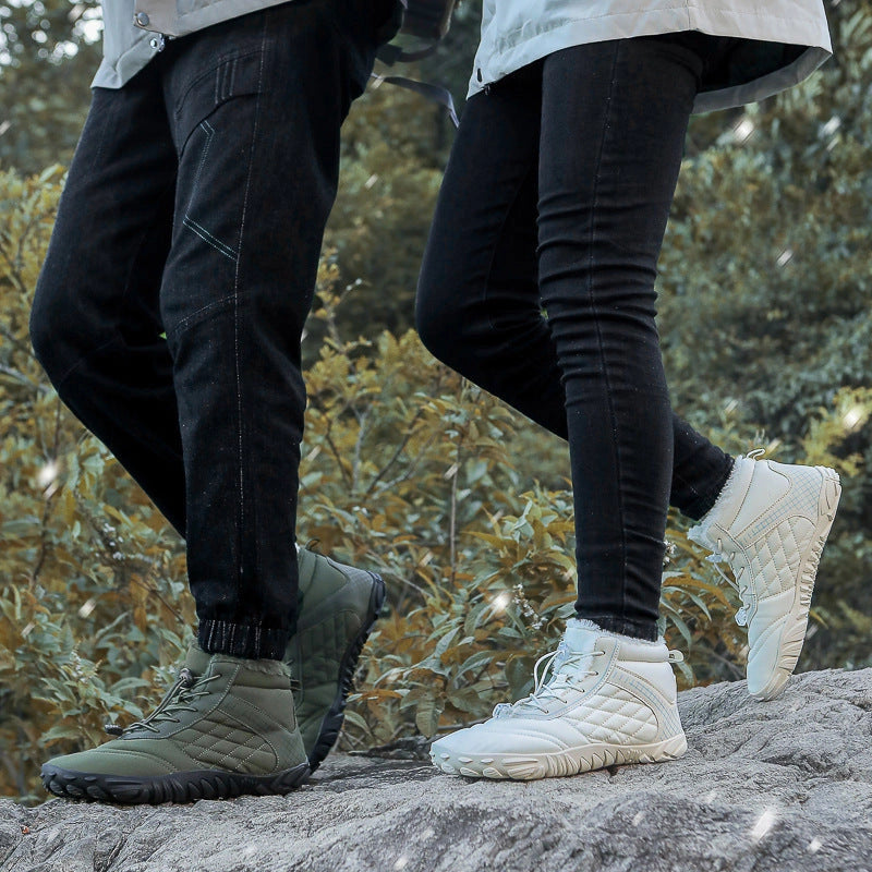 Bottines Chaudes Pieds Nus pour l'Hiver 