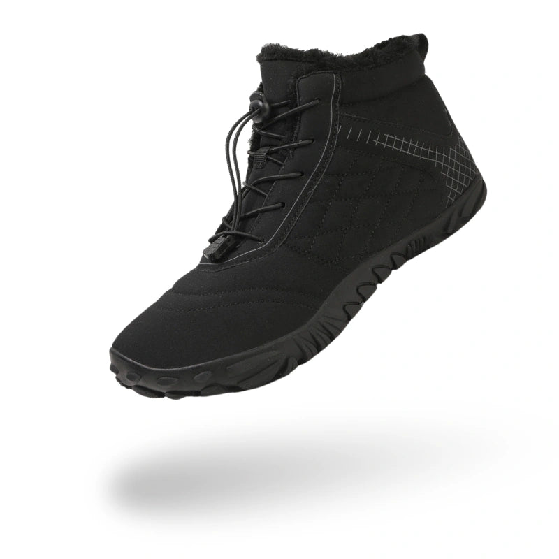 Bottines Chaudes Pieds Nus pour l'Hiver noir