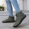 Bottines Chaudes Pieds Nus pour l'Hiver vert1