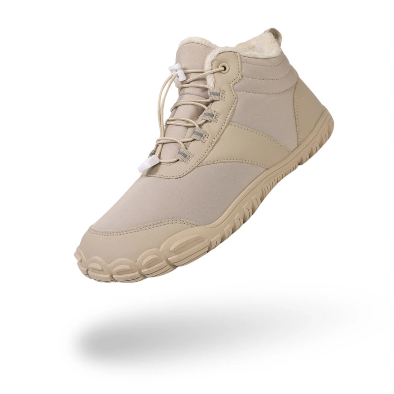 Bottines Pieds Nus d'Hiver Ultra Chaudes beige