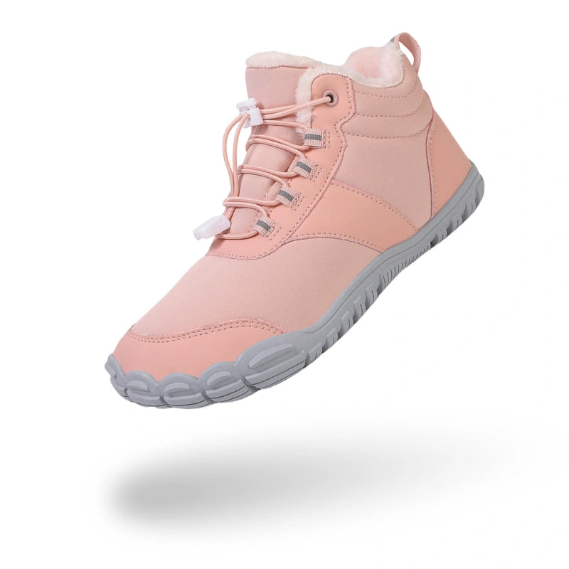 Bottines Pieds Nus d'Hiver Ultra Chaudes rose