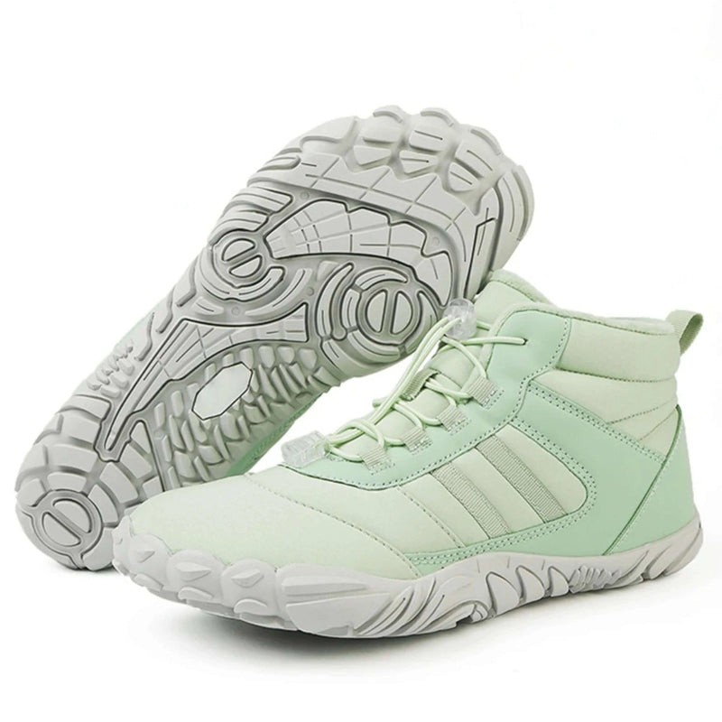 Bottines de Neige Pieds Nus Chaudes vert1