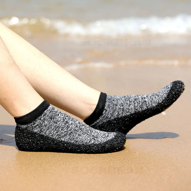 Chaussettes Pieds Nus Antiderapantes gris1
