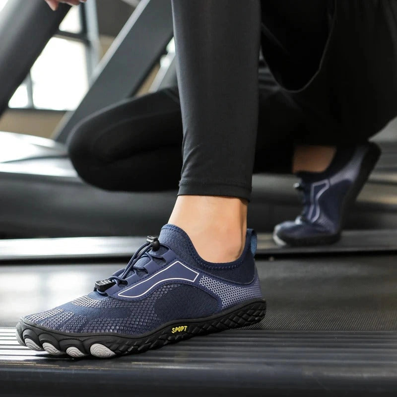 Baskets Pieds Nus Respirantes bleu3